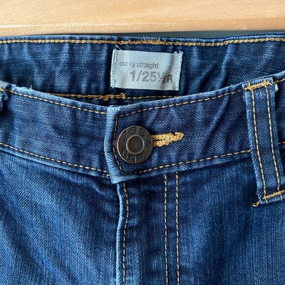 GAP Women's 1 - 25.5 Regular Dark Wash Denim Jeans Cotton Curvy Straight Leg - Picture 8 of 8